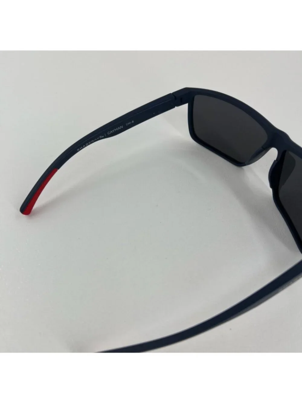 Shady Rays Cayman CM 8 Polarized Sunglasses Mens Matte Navy D-Frame Liberty Blue